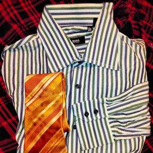 Hugo Boss dress shirt 16.5x 34/35 plus Hugo Boss silk tie